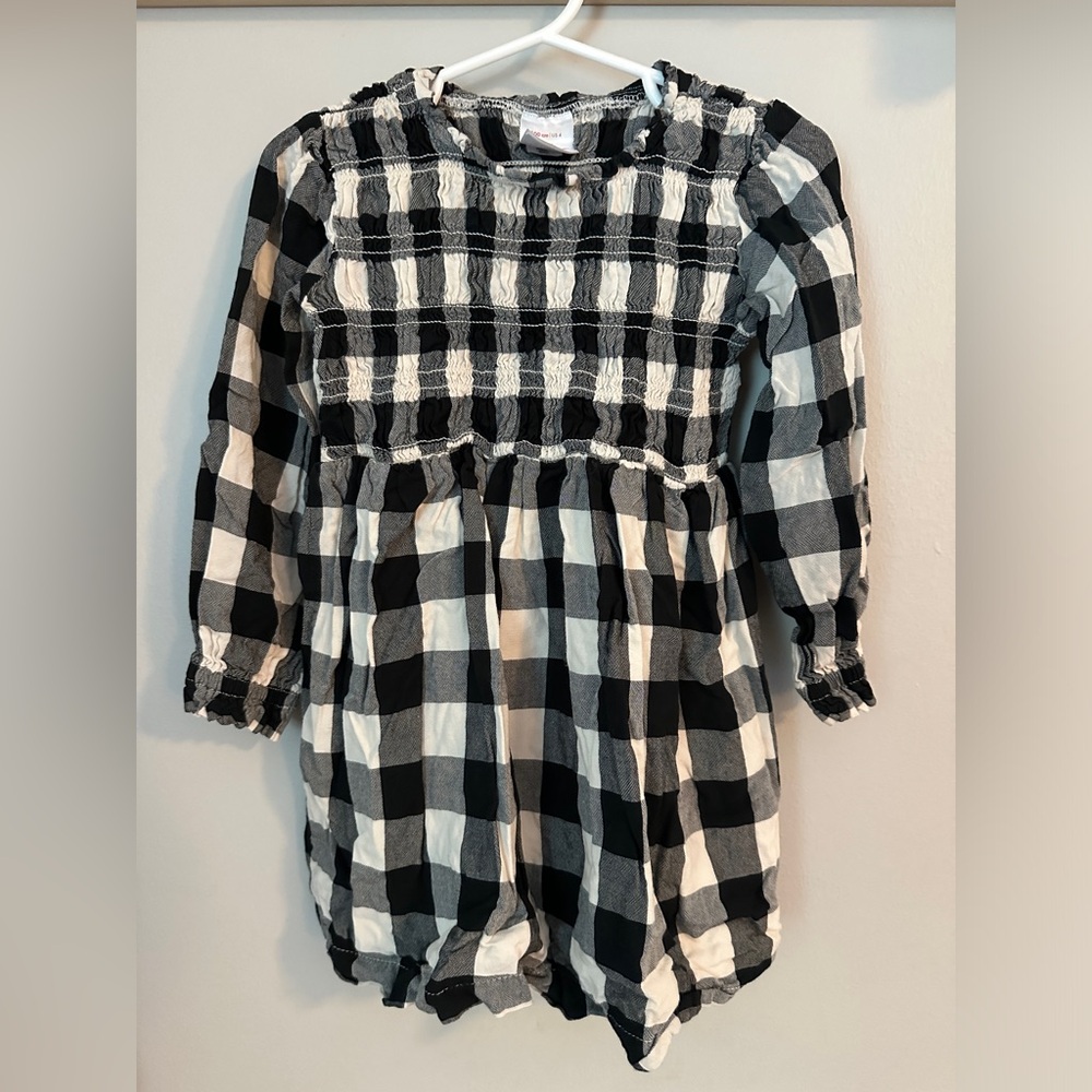 Hanna Andersson Smocked Gingham Long Sleeve Dress